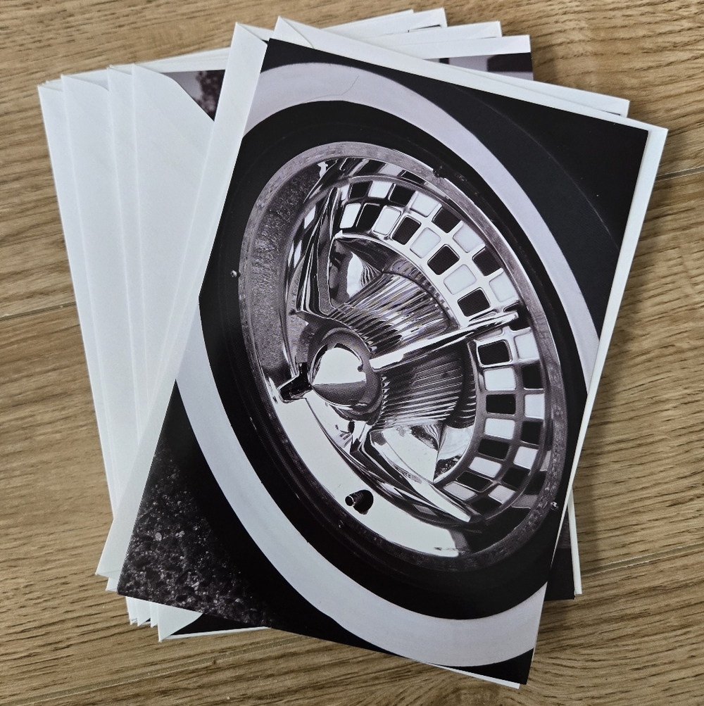 NEW❤️10 Quality Blank Cards. CLASSIC CAR Cards w Matching Envelopes
